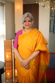 Yellow Soft Silk Saree - SRYSSS308