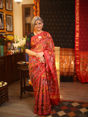 Maroon Rajkot Patola Silk Saree - SRMRPSS405