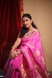 Pink Silk Paithani Saree - SRPSPS758