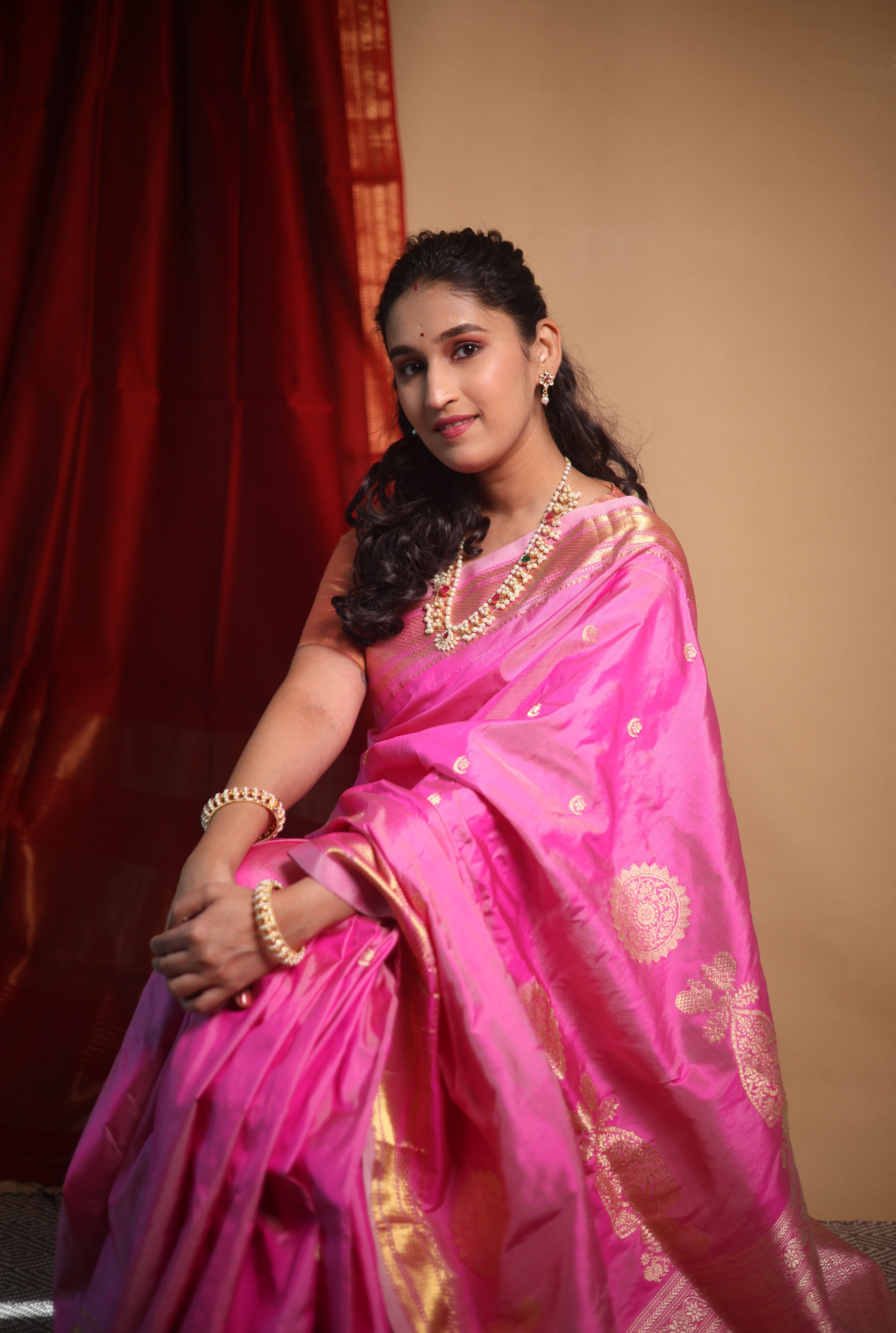 Pink Silk Paithani Saree - SRPSPS758