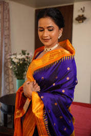 Blue Gadwal Silk Saree - SRBGSS624