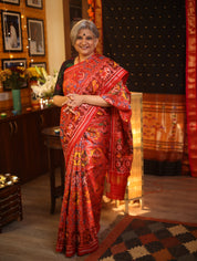 Maroon Rajkot Patola Silk Saree - SRMRPSS405