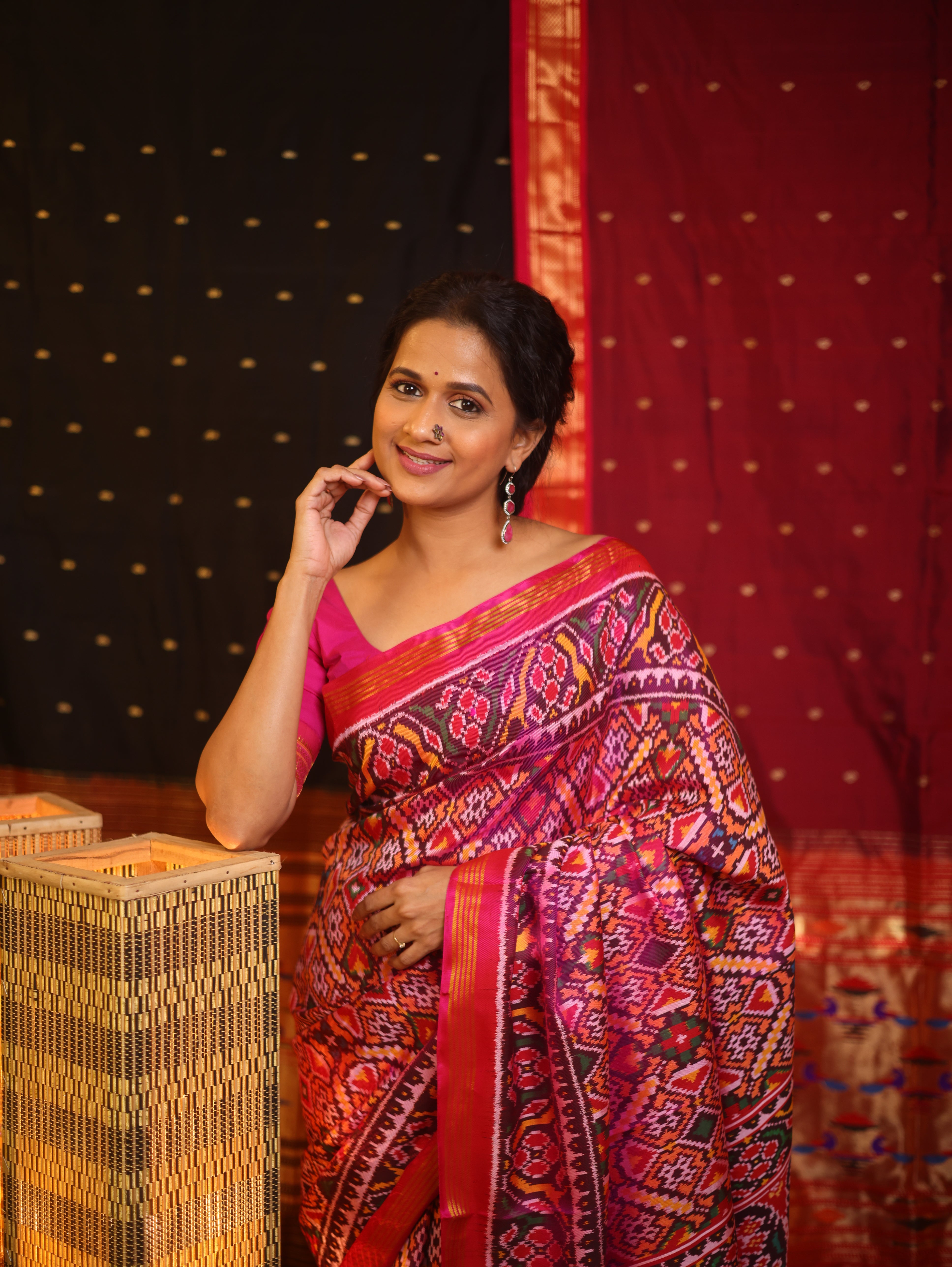 Pink Rajkot Patola Silk Saree - SRPRPSS401