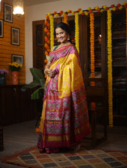 Yellow Rajkot Patola Silk Saree - SRYRPSS194