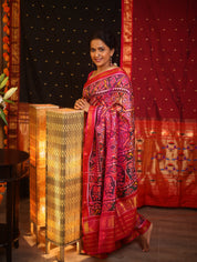 Pink Rajkot Patola Silk Saree - SRPRPSS401