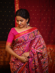 Pink Rajkot Patola Silk Saree - SRPRPSS401