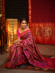 Pink Rajkot Patola Silk Saree - SRPRPSS401