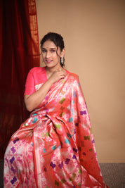 Pink Banarasi Silk Saree - Saavari - SSPBSS62