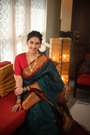 Green Gadwal Cotton Silk Saree - SRGGCSS97