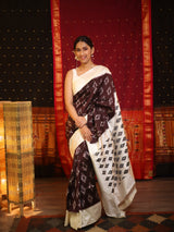 Wine Pochampalli Silk Ikat Saree - SRWPSIS142
