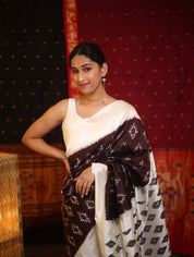 Wine Pochampalli Silk Ikat Saree - SRWPSIS142