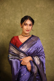 Lavender Silk Paithani Saree - SRLSPS755