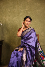 Lavender Silk Paithani Saree - SRLSPS755