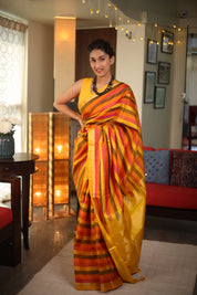 Multicolor Soft Silk Saree - SRMSSS299