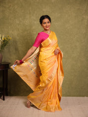 Cream Yellow Silk Paithani Saree - SRCYSPS658