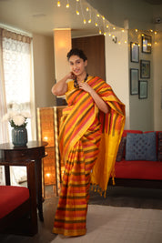 Multicolor Soft Silk Saree - SRMSSS299