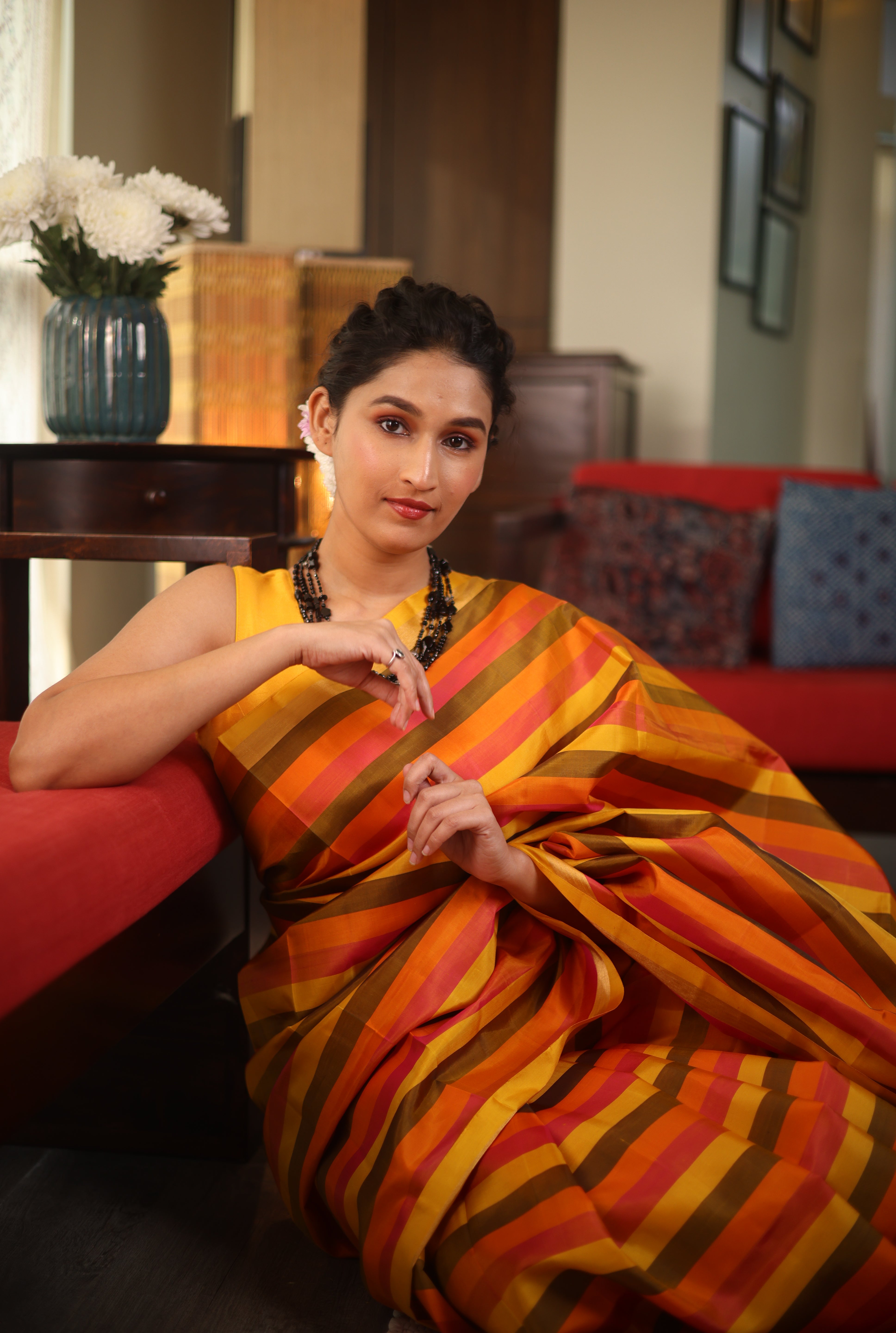 Multicolor Soft Silk Saree - SRMSSS299