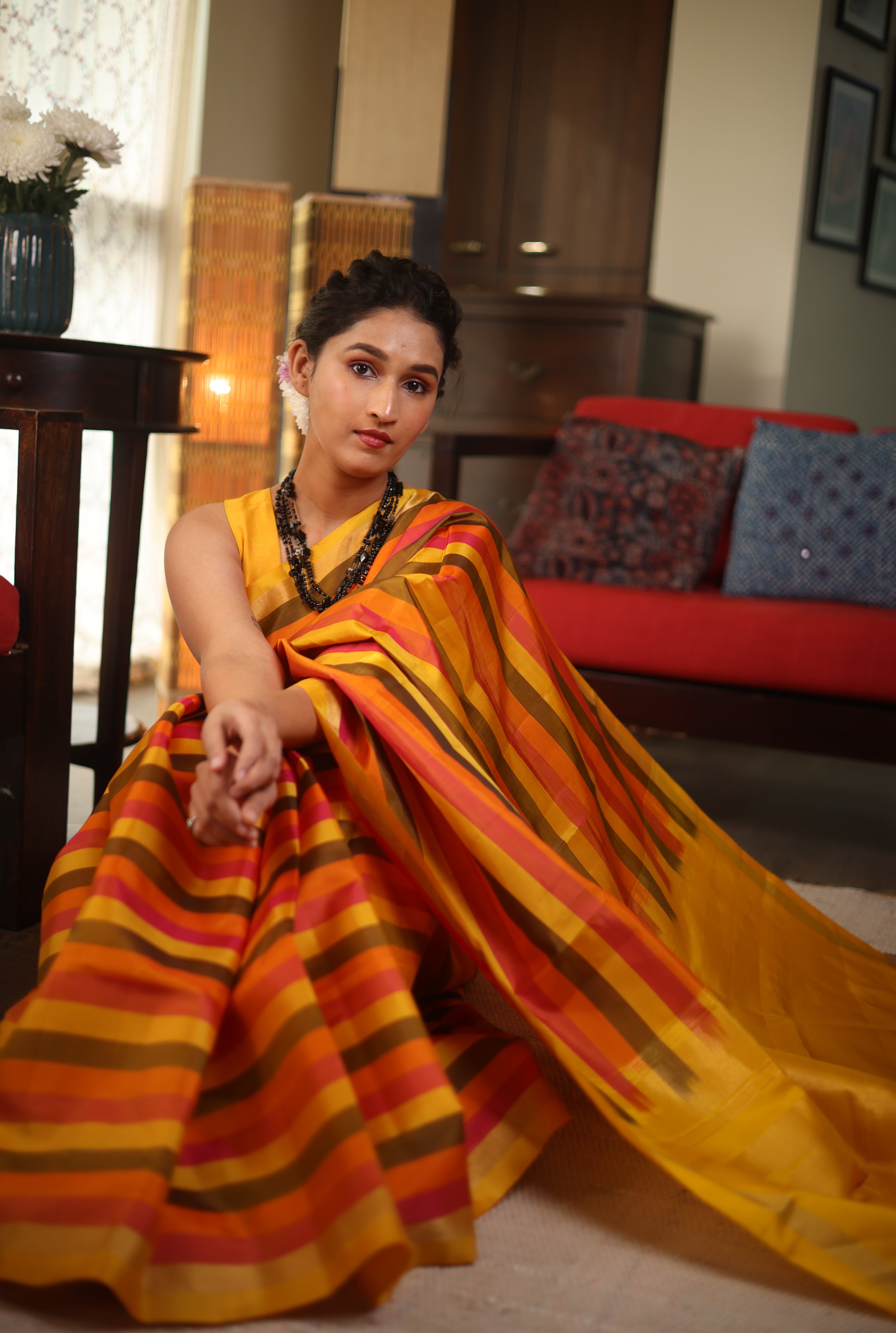 Multicolor Soft Silk Saree - SRMSSS299