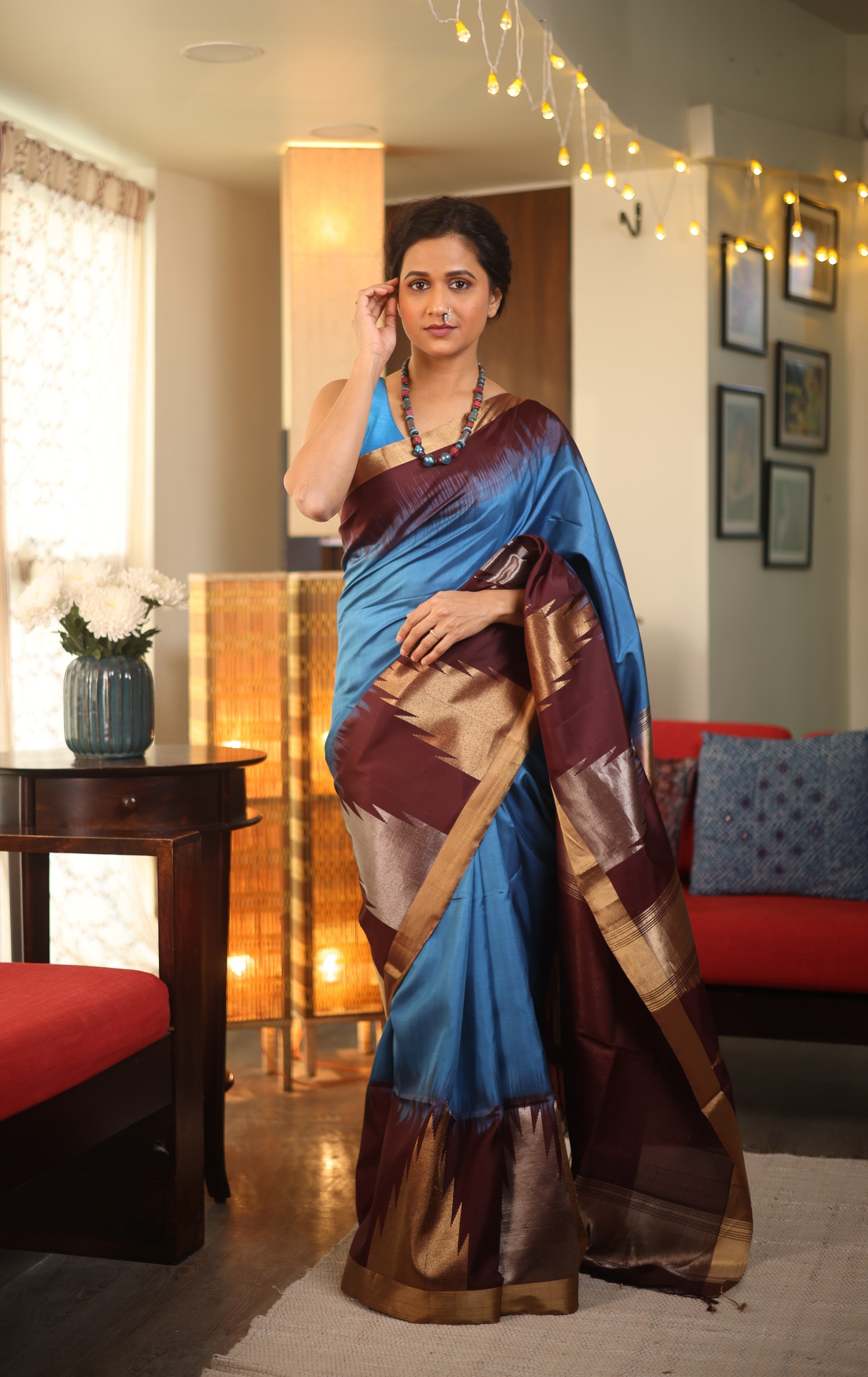 Pastel Blue Soft Silk Saree - SRPBSSS351