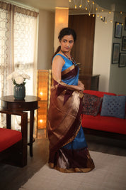Pastel Blue Soft Silk Saree - SRPBSSS351