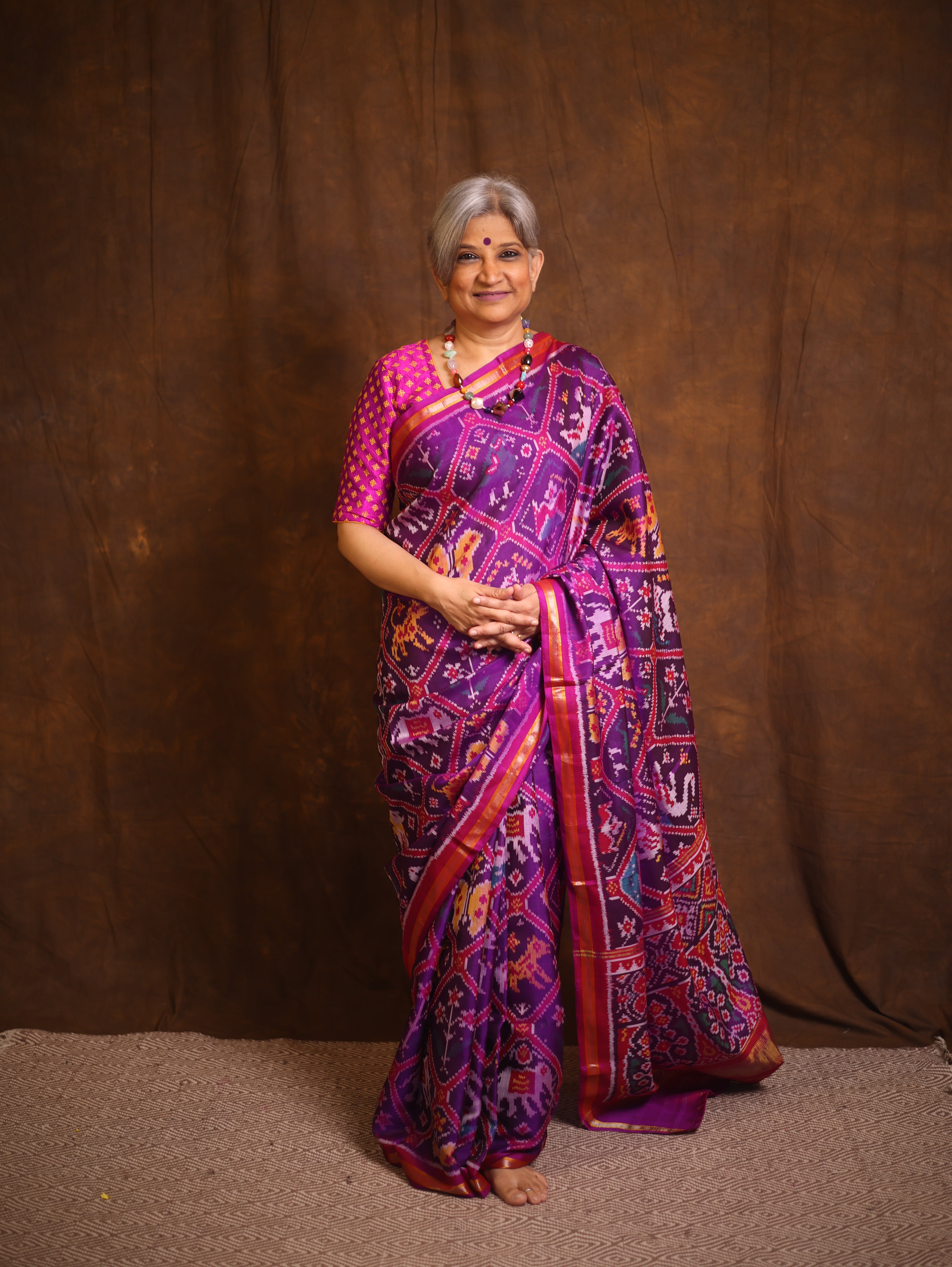 Purple-Pink Rajkot Patola Silk Saree - SRPPRPSS544