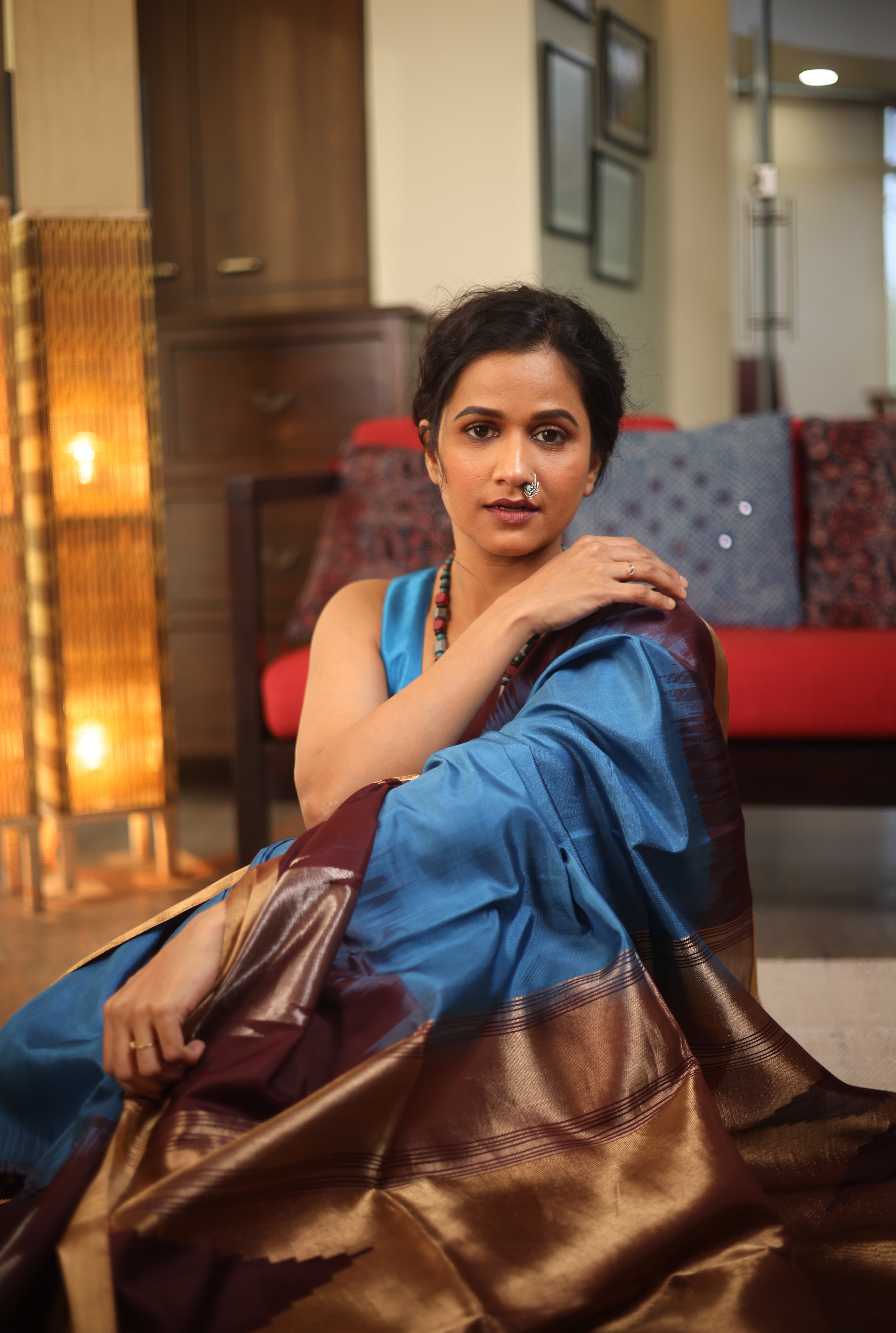 Pastel Blue Soft Silk Saree - SRPBSSS351