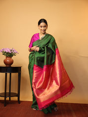 Green Kanjeevaram Silk Saree - SRGKSS856