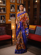 Multicolor Pochampalli Silk Ikat Saree - SRMPSIS170