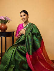 Green Kanjeevaram Silk Saree - SRGKSS856