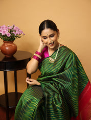 Green Kanjeevaram Silk Saree - SRGKSS856