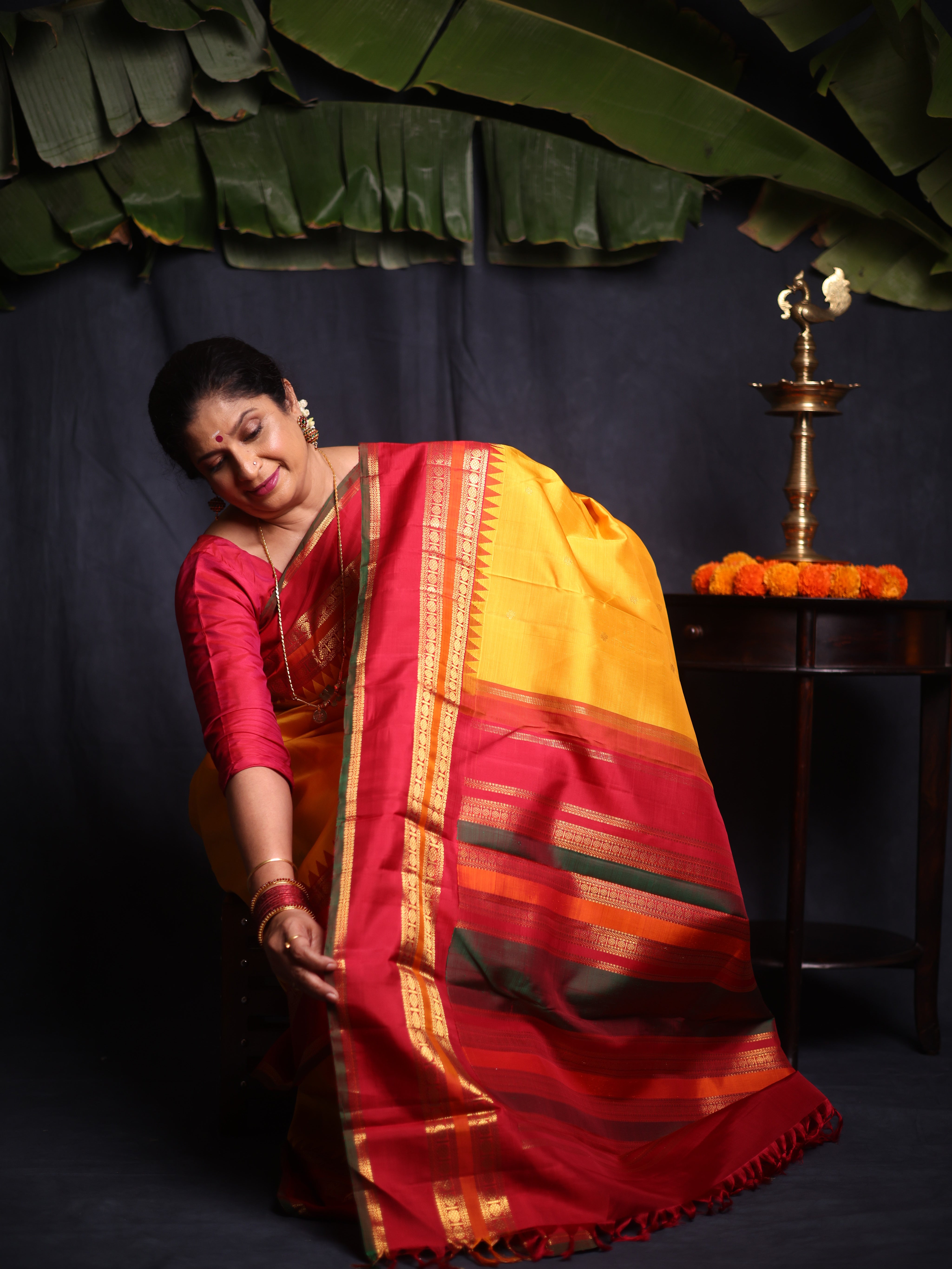 Kanakpushpa Kanjeevaram Silk Saree - Saavari - SSKKSS17