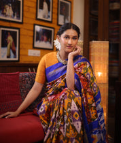 Multicolor Pochampalli Silk Ikat Saree - SRMPSIS170