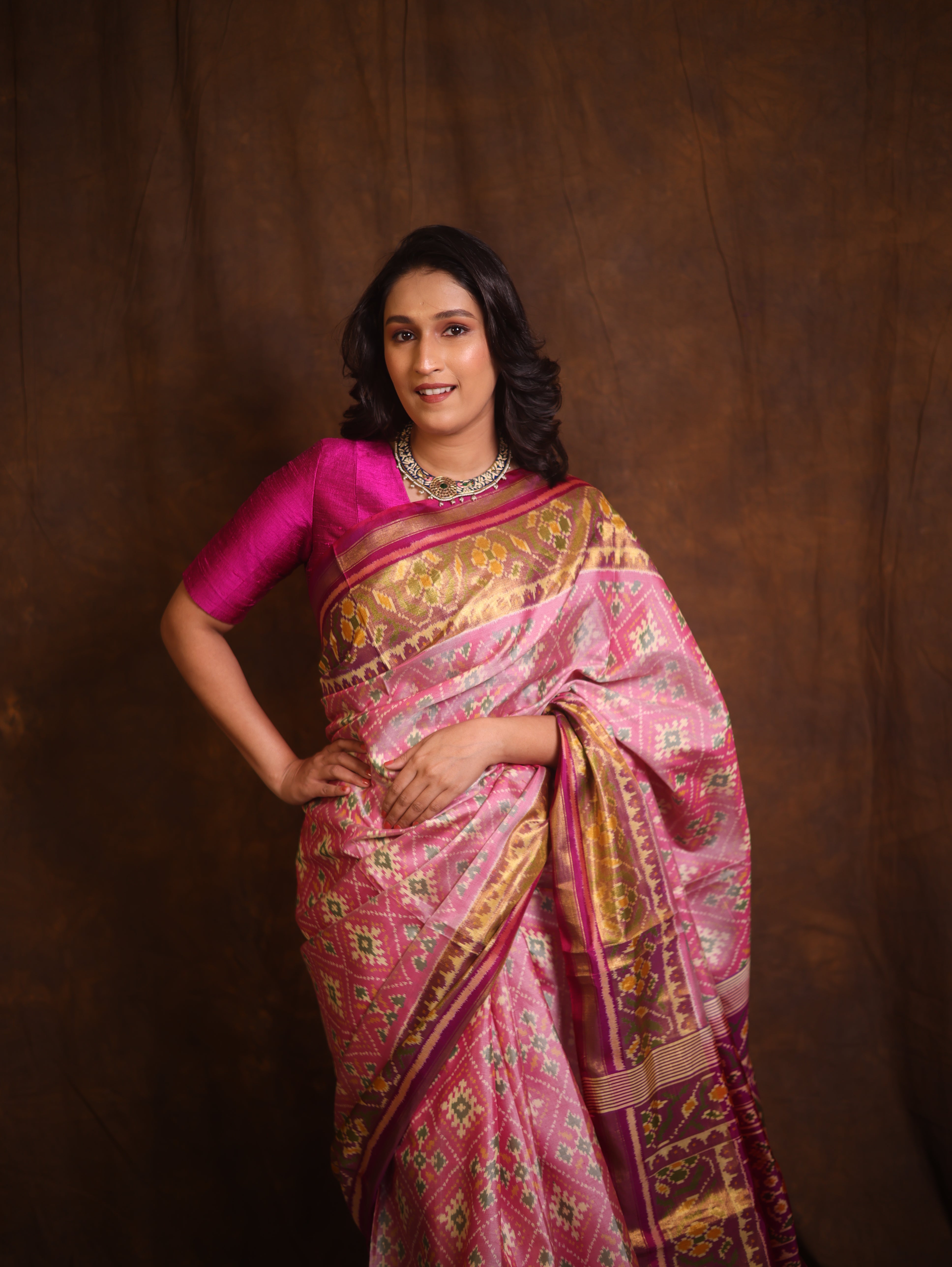 Lavender Rajkot Patola Silk Saree - SRLRPSS532