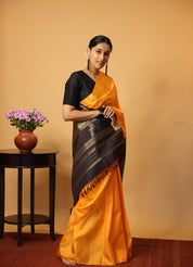 Orange Kanjeevaram Silk Saree - SROKSS852