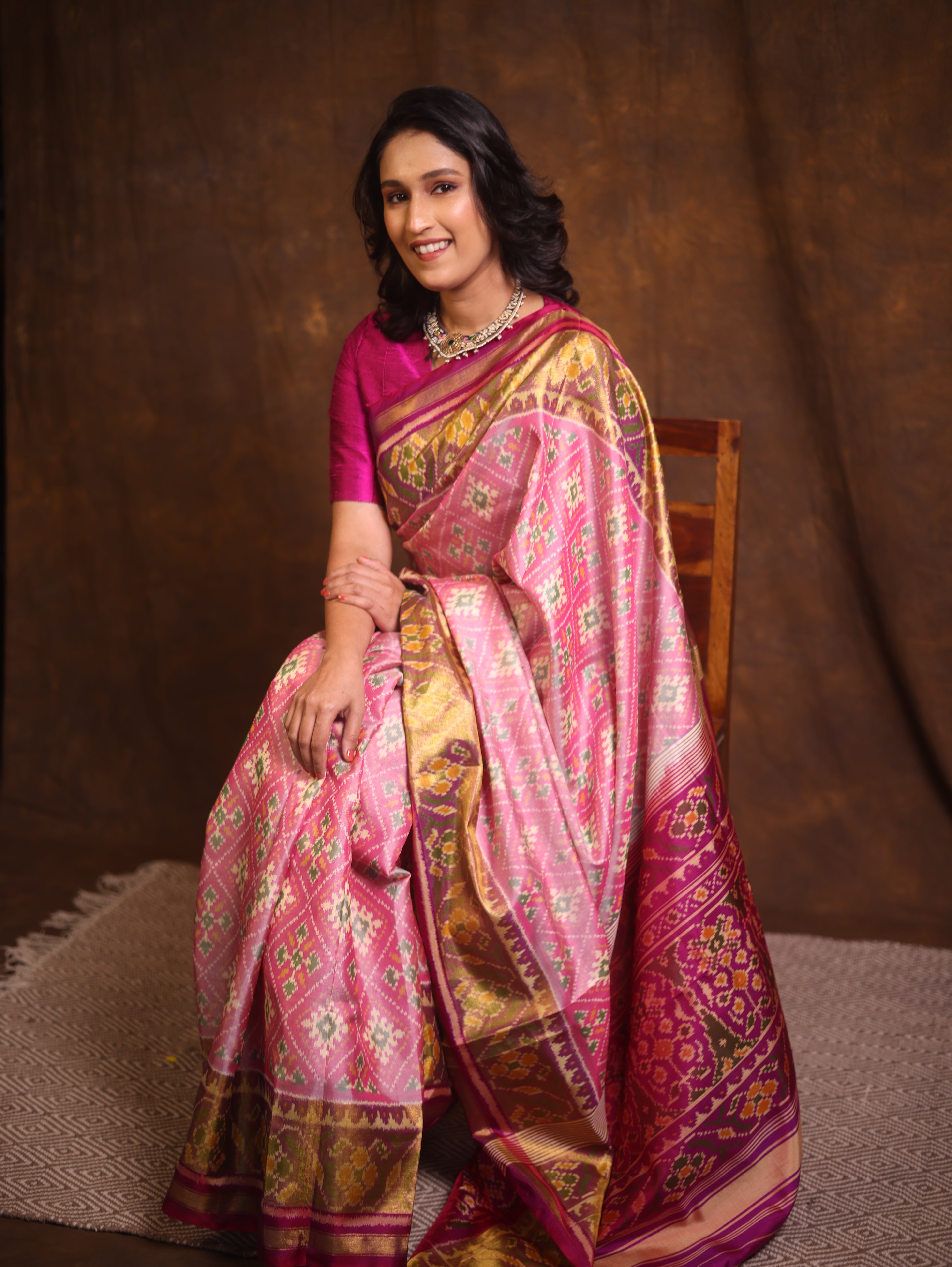 Lavender Rajkot Patola Silk Saree - SRLRPSS532
