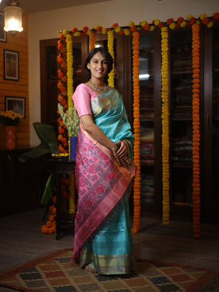 Marine Soft Silk Saree-SRMSSS41EX