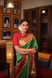 Green Rajkot Patola Silk Saree - SRGRPSS288