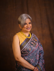 Grey Rajkot Patola Silk Saree - SRGRPSS535