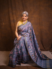 Grey Rajkot Patola Silk Saree - SRGRPSS535