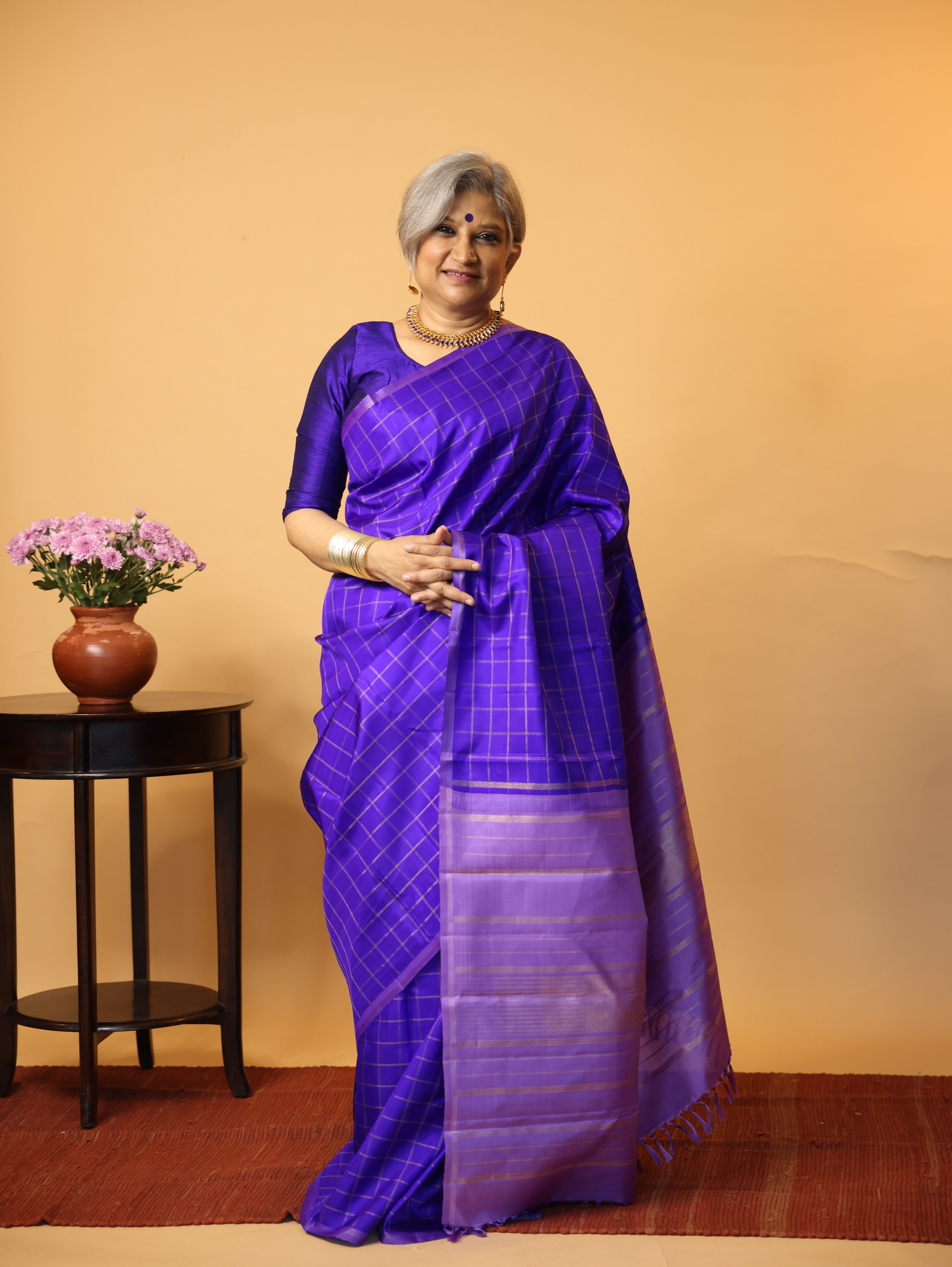 Blue Kanjeevaram Silk Saree - SRBKSS854