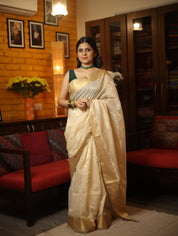 Cream Maheshwari Saree - SRCMS203