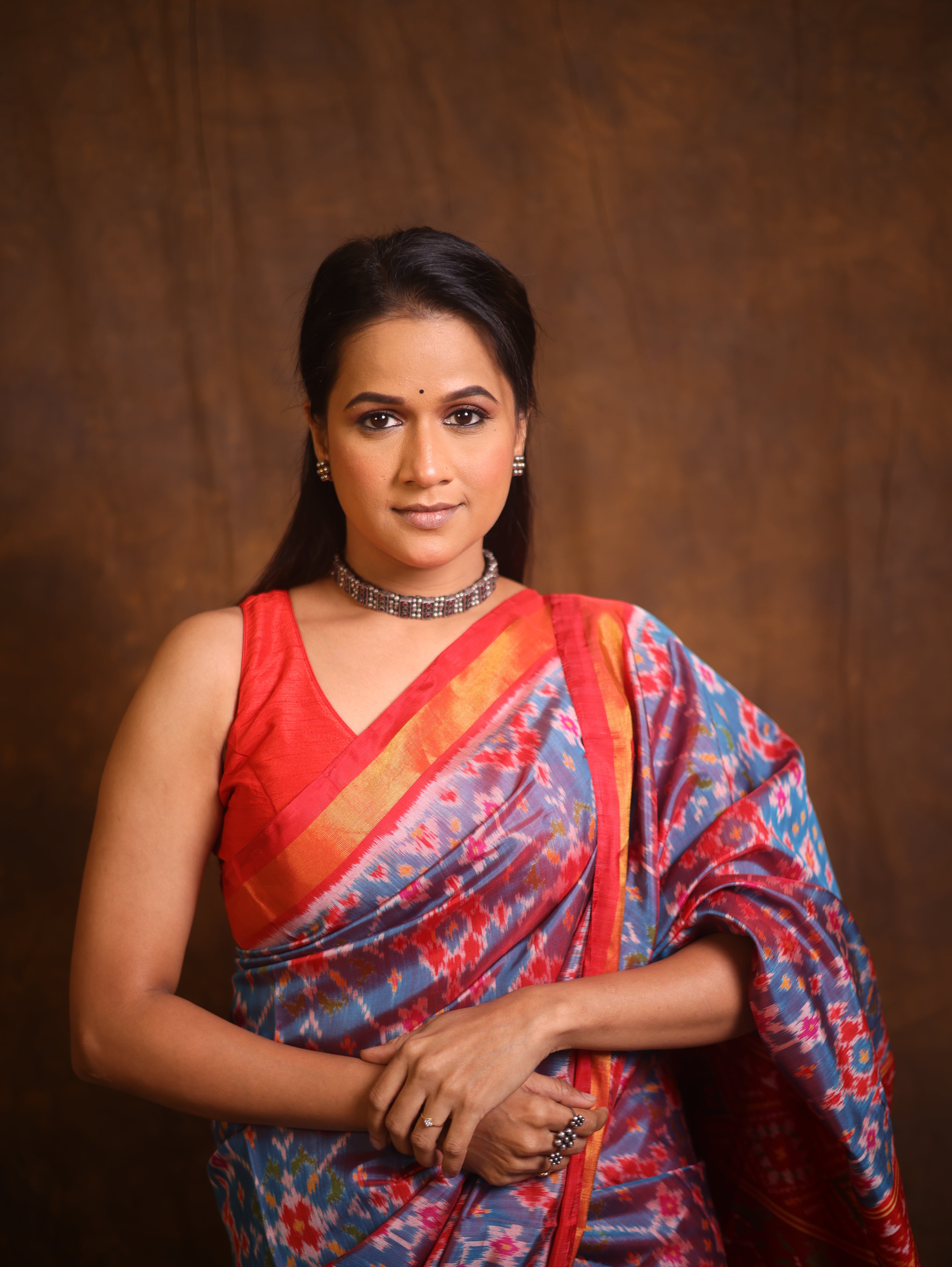 Sky Blue Rajkot Patola Silk Saree - SRSBRPSS560