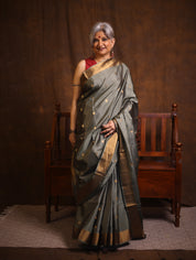 Sage Green Soft Silk Saree - SRSGSSS409