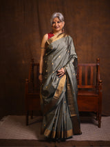 Sage Green Soft Silk Saree - SRSGSSS409