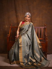 Sage Green Soft Silk Saree - SRSGSSS409