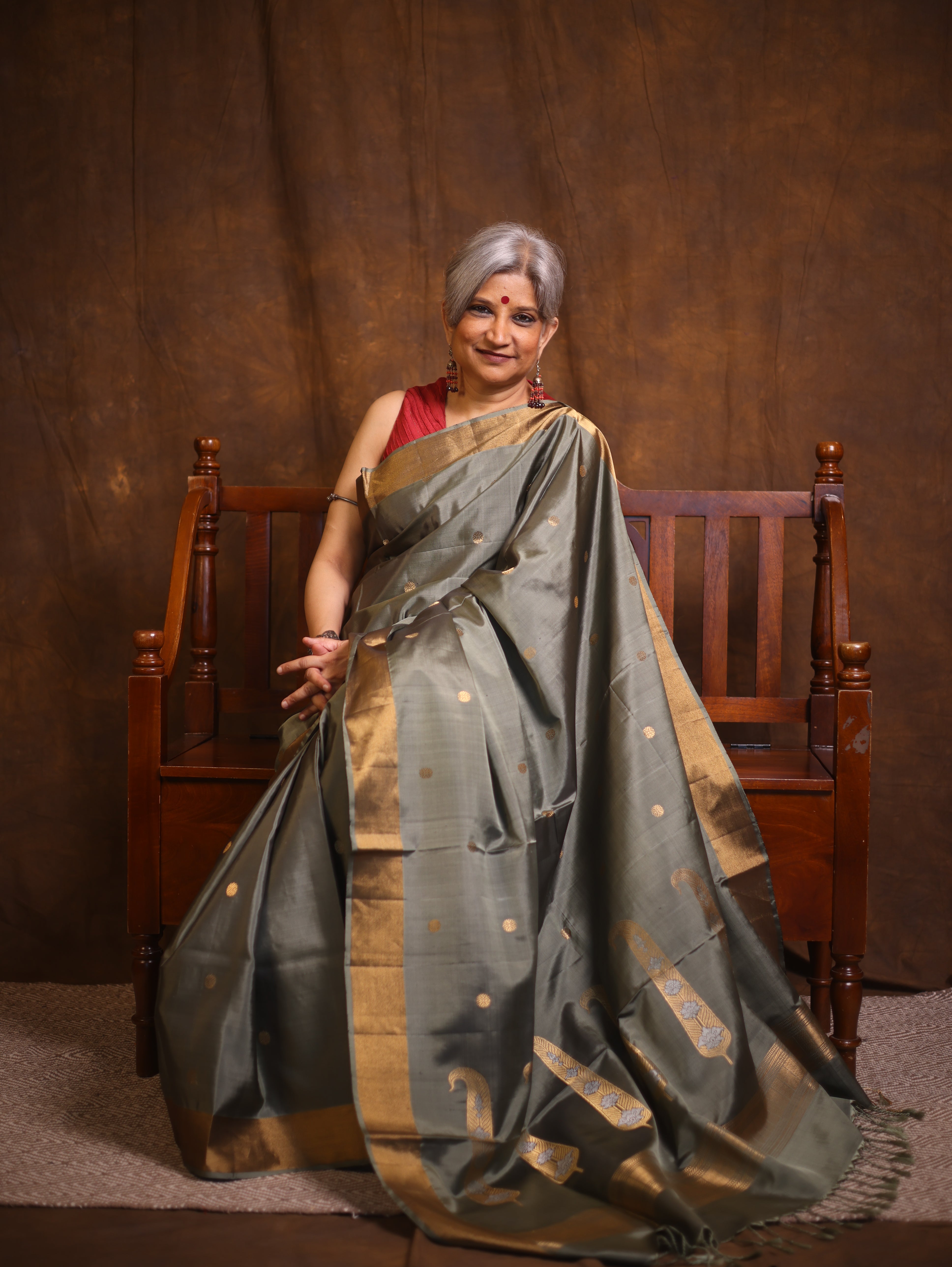 Sage Green Soft Silk Saree - SRSGSSS409