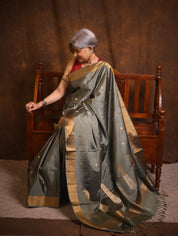 Sage Green Soft Silk Saree - SRSGSSS409