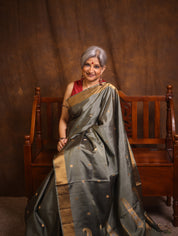 Sage Green Soft Silk Saree - SRSGSSS409