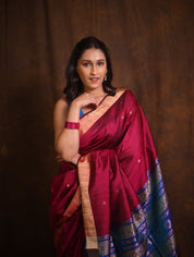 Plum Soft Silk Saree - SRPSSS418