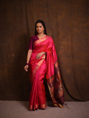 Rani Pink Soft Silk Saree - SRRPSSS417